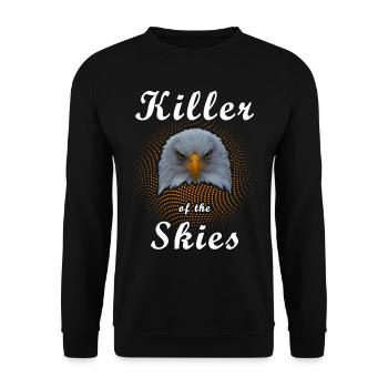 Killer de l’aigle idée cadeau oiseau de proie - Sweat-shirt Unisexe - noir - Devant - Alina (178cm) & Michal (187cm)