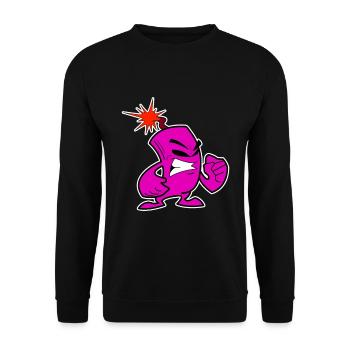 Cool banger Feuerwerlk firecracker New Year's Eve - Unisex Sweatshirt - black - Front - Alina (178cm) & Michal (187cm)