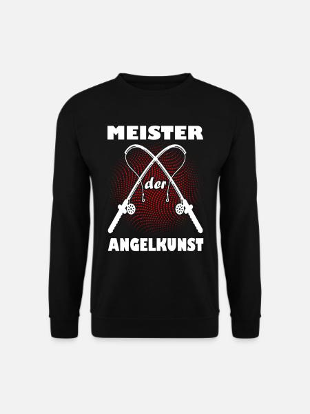 Angel Spruch Hobby Geschenk Angelkunst - Unisex Pullover - Schwarz