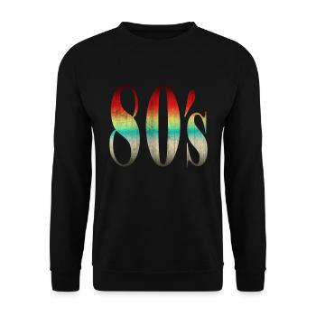 80s retro style - Unisex Sweatshirt - black - Front - Alina (178cm) & Michal (187cm)