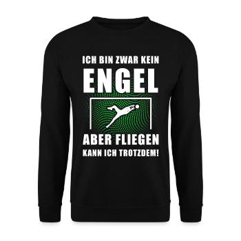 Torhüter fliegen - Unisex Pullover - Schwarz - Vorne - Alina (178cm) & Michal (187cm)