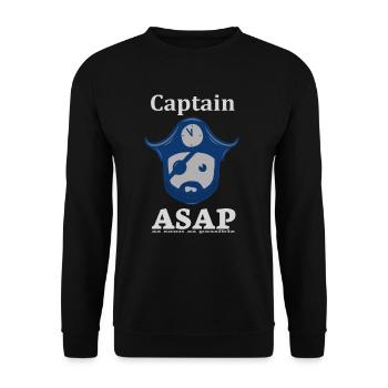 Captain ASAP Itler Nerd Informatiker Administrator - Unisex Pullover - Schwarz - Vorne - Alina (178cm) & Michal (187cm)