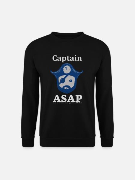 Captain ASAP Itler Nerd Informatiker Administrator - Unisex Pullover - Schwarz