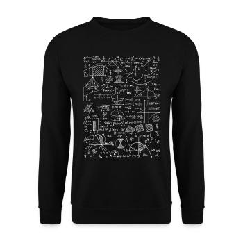 Équations mathématiques Problèmes mathématiques - Sweat-shirt Unisexe - noir - Devant - Alina (178cm) & Michal (187cm)