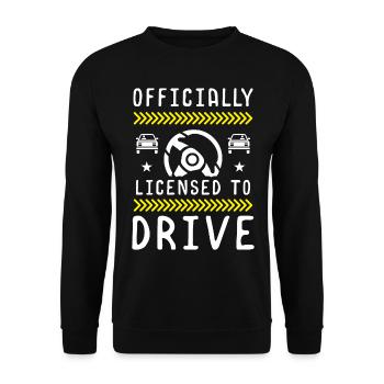 Driving school passed motorists - Unisex Sweatshirt - black - Front - Alina (178cm) & Michal (187cm)