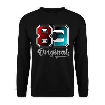 83 Original - 1983 - 40 ans Anniversaire - Sweat-shirt Unisexe - noir - Devant - Alina (178cm) & Michal (187cm)