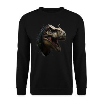 T-Rex: Invincible and unforgettable - Unisex Sweatshirt - black - Front - Alina (178cm) & Michal (187cm)