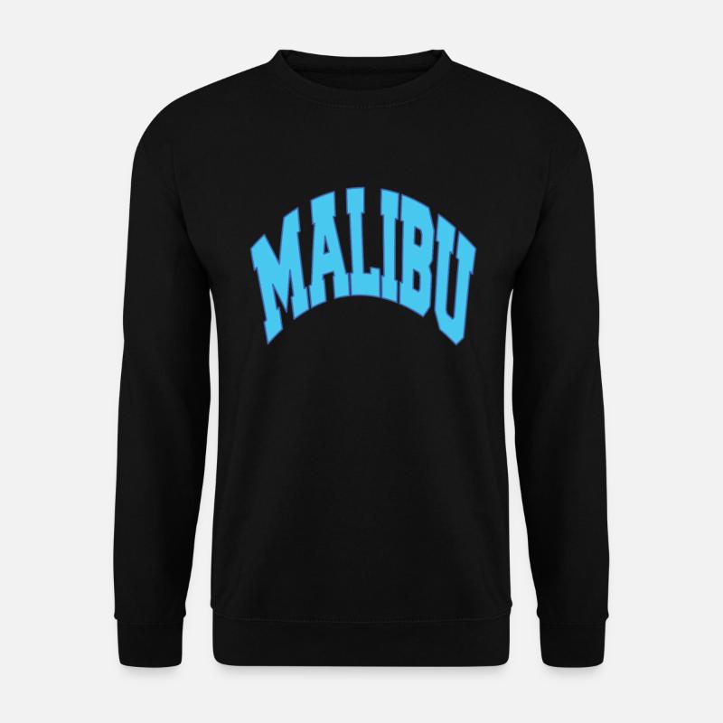 Blaues MALIBU California Sport T-Shirt - Unisex Pullover - Schwarz