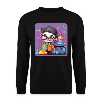 Mignon petit scientifique - Sweat-shirt Unisexe - noir - Devant - Alina (178cm) & Michal (187cm)