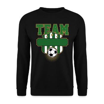 Team Football - Unisex Sweatshirt - black - Front - Alina (178cm) & Michal (187cm)