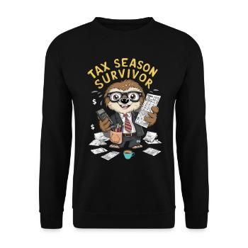 Steuersaison Überlebender - Unisex Pullover - Schwarz - Vorne - Alina (178cm) & Michal (187cm)