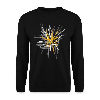 Abstract - Unisex Sweatshirt - black - Front - Alina (178cm) & Michal (187cm)