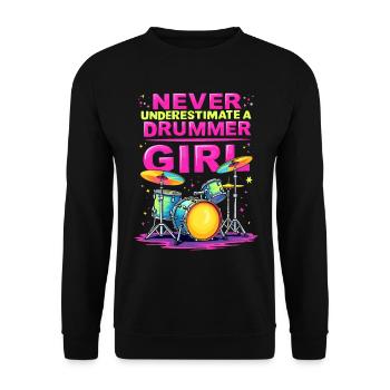 Ne sous-estimez jamais une batteuse - Sweat-shirt Unisexe - noir - Devant - Alina (178cm) & Michal (187cm)