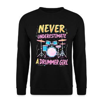 Ne sous-estimez jamais une batteuse - Sweat-shirt Unisexe - noir - Devant - Alina (178cm) & Michal (187cm)