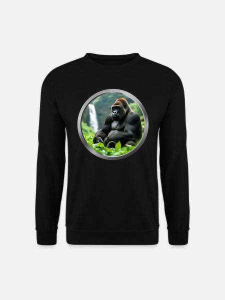 Gorilla Animal - 3 - Unisex Sweatshirt - black