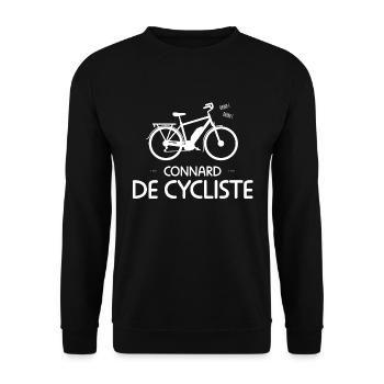 Connard de cycliste - Humour vélo - Sweat-shirt Unisexe - noir - Devant - Alina (178cm) & Michal (187cm)