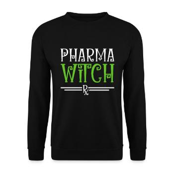 Apotheke Halloween | Pharma Witch - Unisex Pullover - Schwarz - Vorne - Alina (178cm) & Michal (187cm)