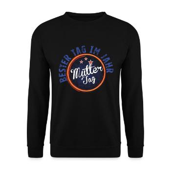 Muttertag! - Unisex Pullover - Schwarz - Vorne - Alina (178cm) & Michal (187cm)