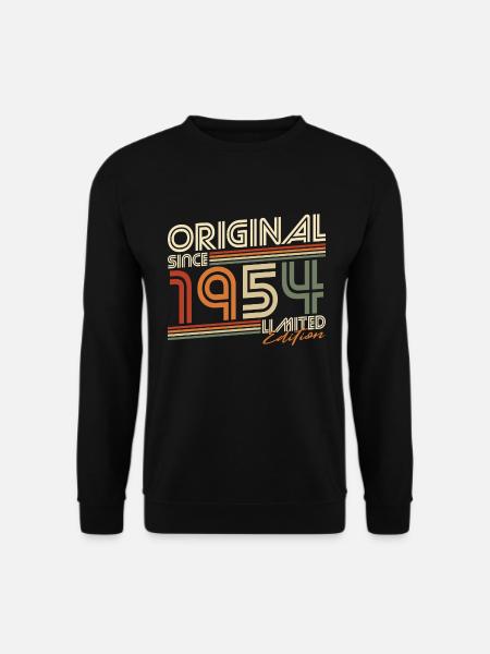 Original 1954 Jahrgang Geburtstag Vintage Retro - Unisex Pullover - Schwarz