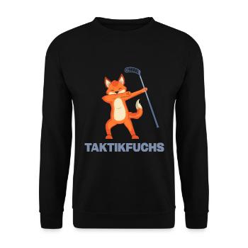 floorball floorball-taktikfuchs unihockey-fuchs - Unisex Pullover - Schwarz - Vorne - Alina (178cm) & Michal (187cm)