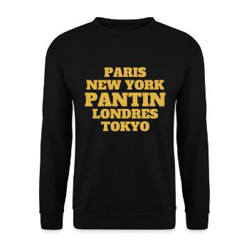 Pantin Style - Unique streets, unique style. - Sweat-shirt Unisexe - noir - Devant - Alina (178cm) & Michal (187cm)