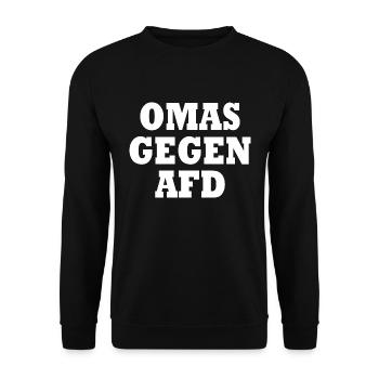 Grannies against afd - Unisex Sweatshirt - black - Front - Alina (178cm) & Michal (187cm)