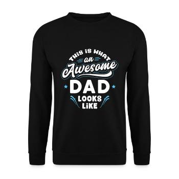 This Is What An Awesome Dad Looks Like - Unisex Sweatshirt - black - Front - Alina (178cm) & Michal (187cm)