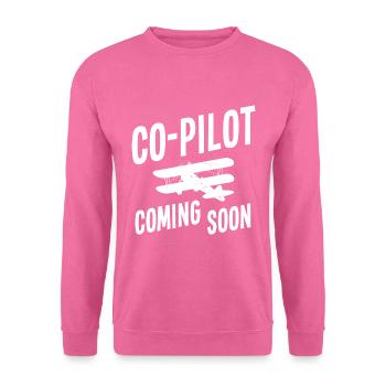 Co-Pilot Coming Soon, Eltern Mama Papa Privatpilot - Unisex Pullover - Pink - Vorne