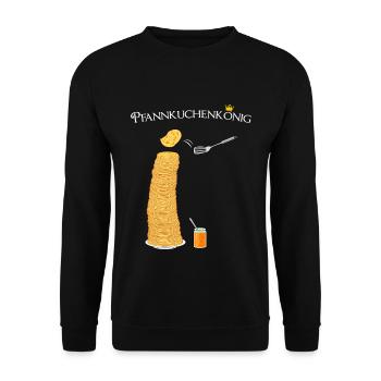 Pancakes, pancake king, hobby cook, cooking - Unisex Sweatshirt - black - Front - Alina (178cm) & Michal (187cm)