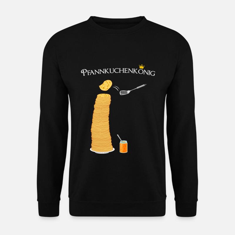 Pfannkuchen, Pfannkuchenkönig, Hobbykoch, kochen - Unisex Pullover - Schwarz