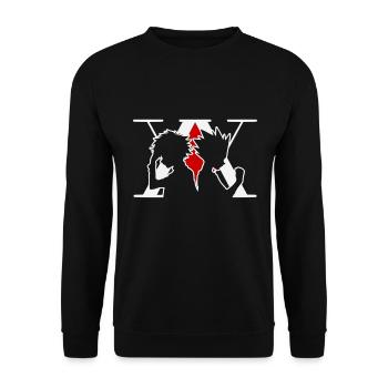 huntre pro gon et kirua - Sweat-shirt Unisexe - noir - Devant - Alina (178cm) & Michal (187cm)