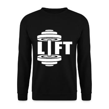 LIFT GYM - Unisex Sweatshirt - black - Front - Alina (178cm) & Michal (187cm)