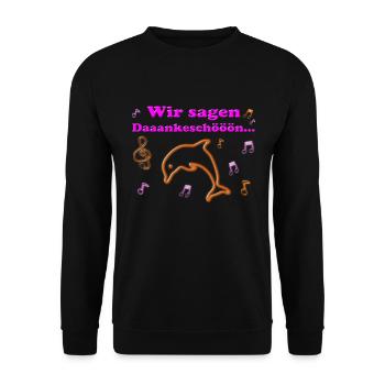 Wir Sagen Dankeschön Malle Party 40 Jahre Schlager - Unisex Pullover - Schwarz - Vorne - Alina (178cm) & Michal (187cm)