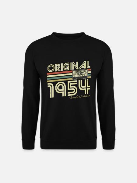 Original 1954 Jahrgang Vintage Geburtstag Retro - Unisex Pullover - Schwarz
