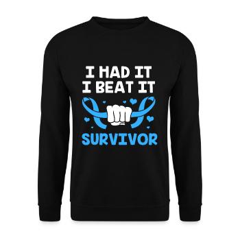Cancer du poumon - Sweat-shirt Unisexe - noir - Devant - Alina (178cm) & Michal (187cm)