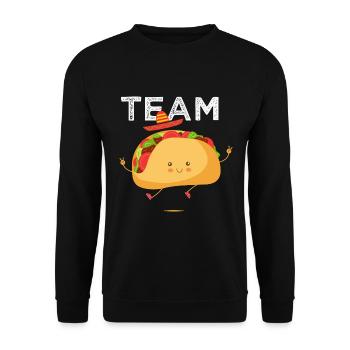 team taco tacos cuisine mexicaine - Sweat-shirt Unisexe - noir - Devant - Alina (178cm) & Michal (187cm)