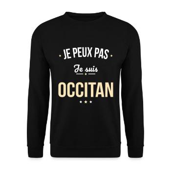 Je peux pas je suis Occitan - Sweat-shirt Unisexe - noir - Devant - Alina (178cm) & Michal (187cm)