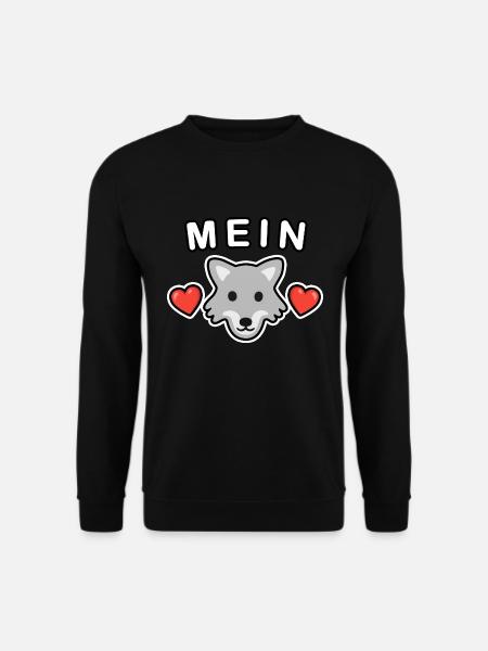 Mein Wolf ❤️ - Unisex Pullover - Schwarz