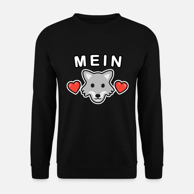 Mein Wolf ❤️ - Unisex Pullover - Schwarz