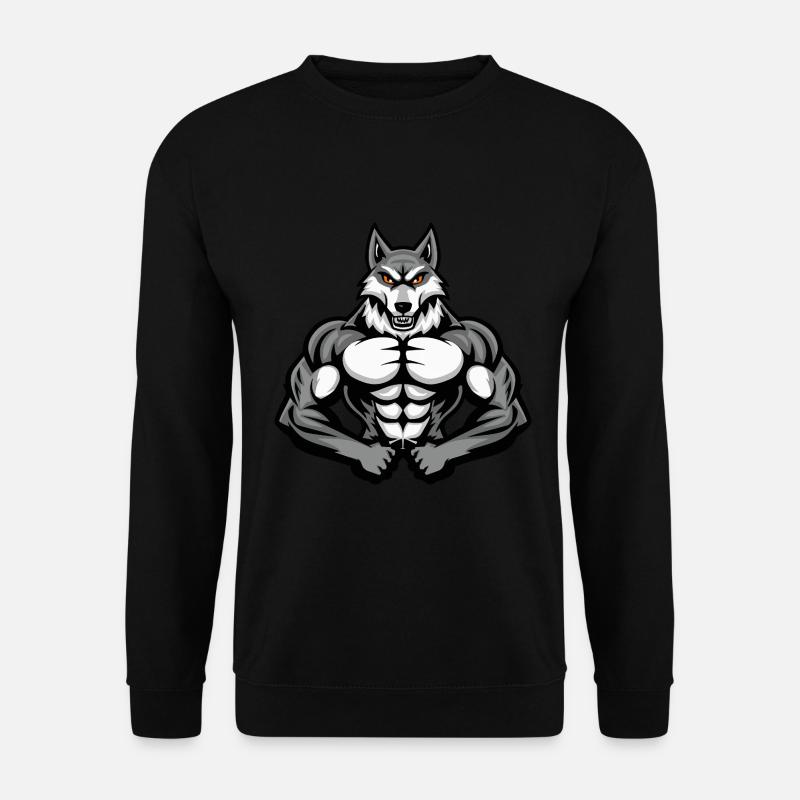 Cat Muscles Workout - Unisex Sweatshirt - black