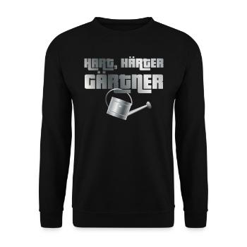 Hart, härter, Gärtner - Unisex Pullover - Schwarz - Vorne - Alina (178cm) & Michal (187cm)
