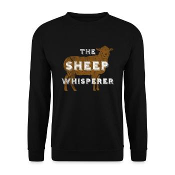 SHEEP Whisperer Vintage Geschenk für Farm Lamb Lover - Unisex Pullover - Schwarz - Vorne - Alina (178cm) & Michal (187cm)