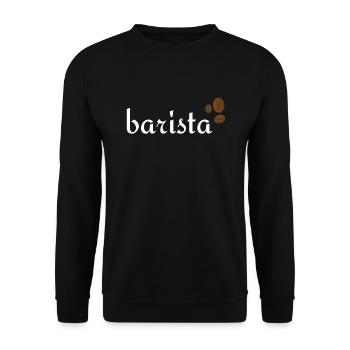 Barista Coffee Maker Cafe Coffee - Unisex Sweatshirt - black - Front - Alina (178cm) & Michal (187cm)