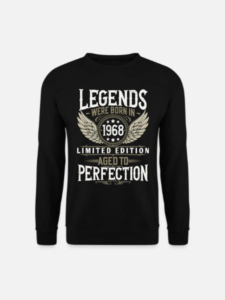Jahrgang 1968 geboren Legenden Geburtstag Geschenk - Unisex Pullover - Schwarz