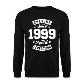 Vintage 1999 birthday - retro 1999 - Unisex Sweatshirt - black - Front - Alina (178cm) & Michal (187cm)