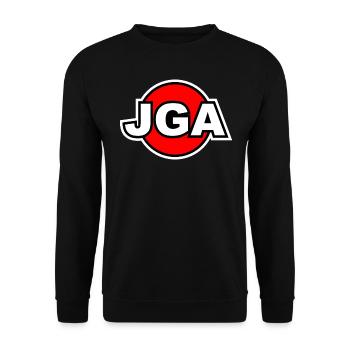 JGA - Unisex Pullover - Schwarz - Vorne - Alina (178cm) & Michal (187cm)