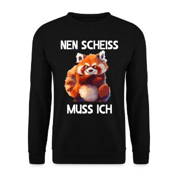 Red Panda Cat Bear Red Panda Nen merde doit - Sweat-shirt Unisexe - noir - Devant - Alina (178cm) & Michal (187cm)