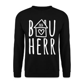 Bauherr 2026 - Unisex Pullover - Schwarz - Vorne - Alina (178cm) & Michal (187cm)