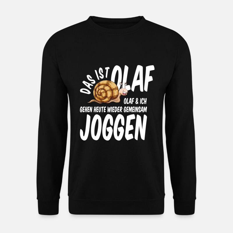 Laufshirt Jogging joggen Laufen Schnecke langsam - Unisex Pullover - Schwarz