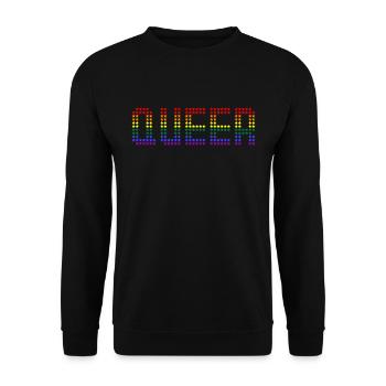 Queer Rainbow - Unisex Sweatshirt - black - Front - Alina (178cm) & Michal (187cm)